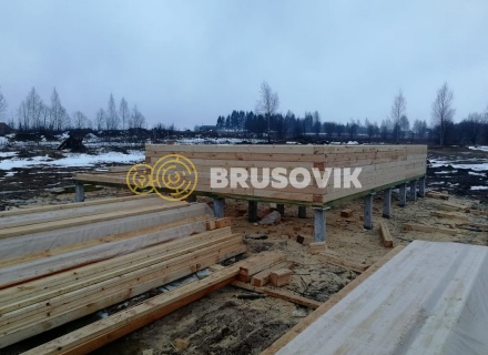 Дом 9х9 из профилированного бруса 145х195 мм, Костромская область, поселок Зарубино