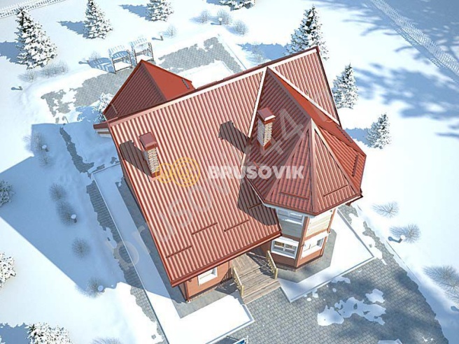 Проект №43 дома из бруса 9,7х8,7