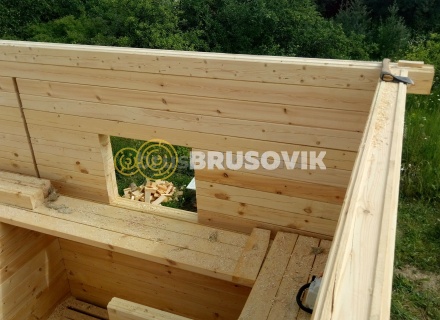 Баня 6х8 м из сухого профилированного бруса 145х145 мм по проекту №3 в Московской области