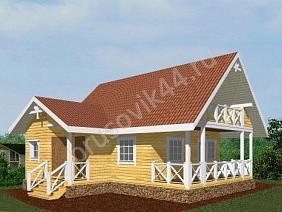 Проект №9 дома из бруса 9х9,6