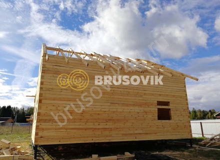 Дом из обрезного бруса 150х150 мм по индивидуальному проекту 