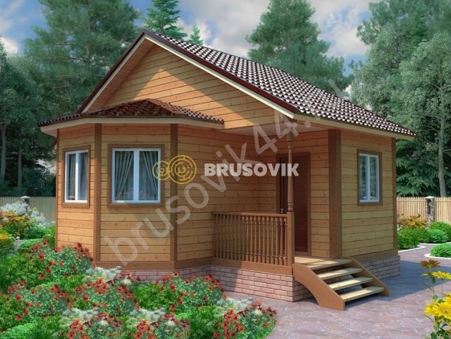 Проект №16 баня из бруса 6х7,5