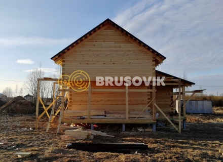 Дом 9х9 из профилированного бруса 145х195 мм, Костромская область, поселок Зарубино