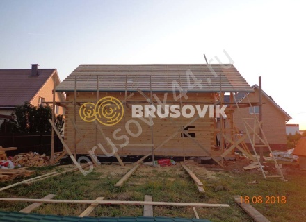 Дом из проф. бруса 145х145 мм по индивидуальному проекту