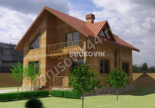 Проект №10 дома из бруса 8,5х10,5