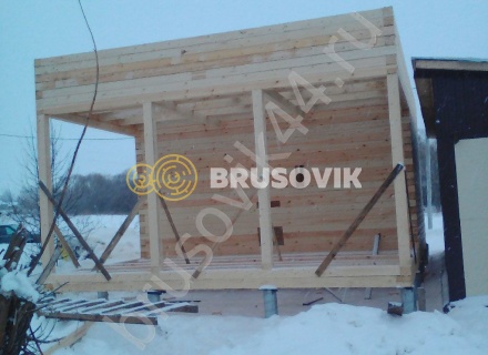 Дом по проекту заказчика из профилированного бруса 145х145 мм