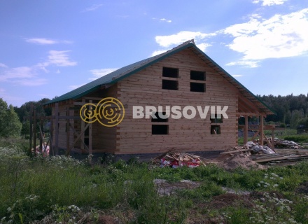 Дом 9,3х13 м из обрезного бруса 150х200 мм, Проект № 6, в Московской области