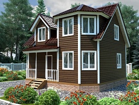 Проект №84 дома из бруса 7х8