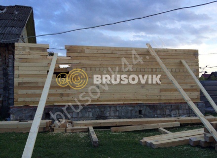 Дом из бруса по проекту заказчика