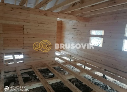 Дом 9х12 м из профилированного бруса 145х145 мм по индивидуальному проекту в городе Струнино, Владимирская область