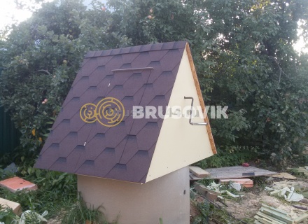 Дом 7х13 м с беседкой из обрезного бруса 150х200 мм в Московской области