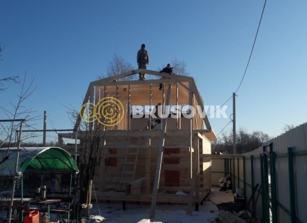 Дом 6х8 м из профилированного бруса 145х145 мм в Ивантеевке