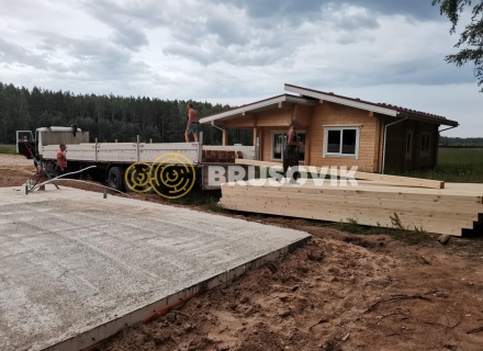 Баня 6х7,5 м из профилированного бруса 145х195 мм в д. Клинцево, Балахонковское сельское поселение, Ивановский район, Ивановская область