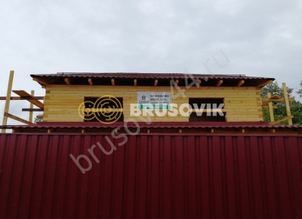 Дом по индивидуальному проекту из профилированного бруса 145х195 мм