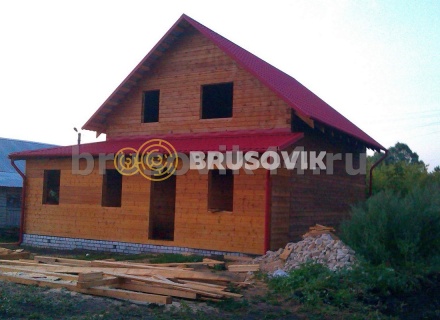 Дом 9х11,5 м из профилированного бруса 145х195 мм в Тверской области