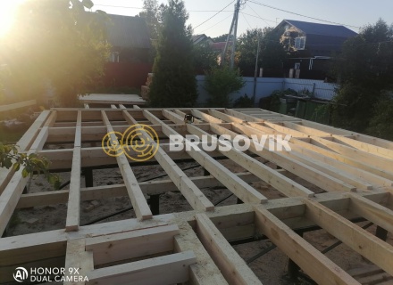 Двухэтажный дом 8х11м из профилированного бруса 145х195мм по индивидуальному проекту в СНТ Лесные поляны, городской округ Истра, Московская область