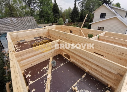 Дом 8х11 м из профилированного бруса 145х195 мм в д. Красные Орлы, городской округ Чехов, Московская область