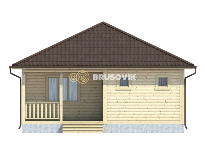 Проект №91 дома из бруса 8х8