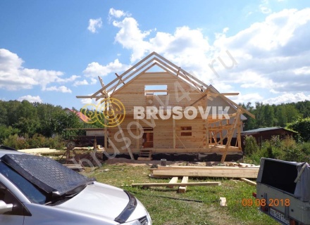 Дом из проф. бруса 145х145 мм по индивидуальному проекту