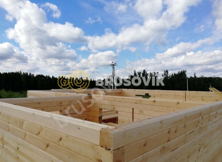 Дом из профилированного бруса 145х145 мм по индивидуальному проекту