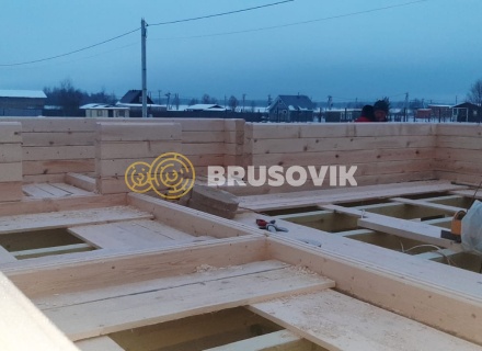 Баня 6х6м по проекту №15 из профилированного бруса 145х145мм в д. Глазово, Можайский район, Московская облать