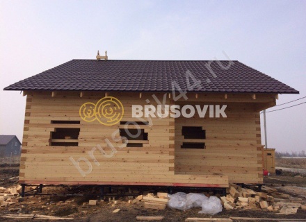 Дом из бруса по проекту № 6