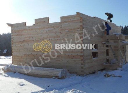 Дом по проекту № 41 из проф. бруса 145х195 мм