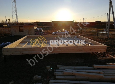 Дом 8,6х8,2, по проекту № 21 из обрезного бруса 150х150 мм