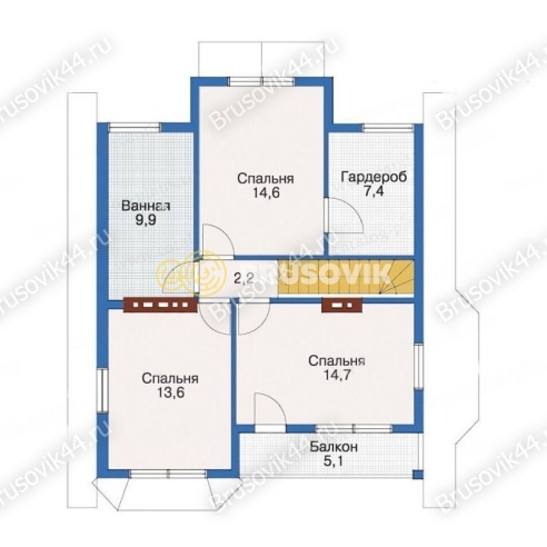 Проект №7 дома из бруса 8х11