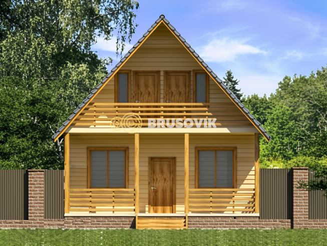 Проект №18 дома из бруса 7х8
