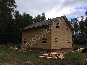 Брусовой дом для заказчика - фото процесса строительства