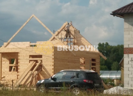 Дом 7,5х9м из профилированного бруса 145х145мм по проекту № 2 в д. Богданово, Рязанская область