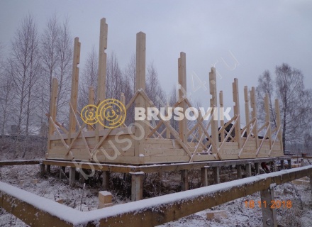  Дом 6,2х12,2 м из профилированного бруса 145х145 мм