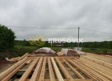 Полутораэтажный дом 9х9 м из профилированного бруса 145х195 мм по индивидуальному проекту в д. Малые Козлы, Калужской области