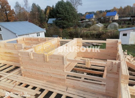 Дом 9х10м с террасой 2,5х10м из профилированного бруса 145х195мм г. Кимры, Тверская область