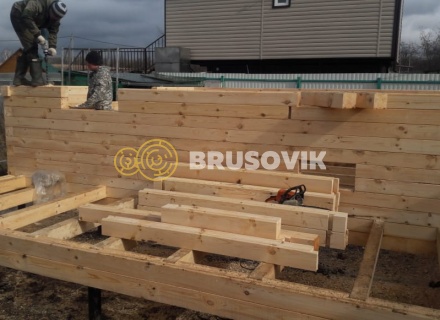 Дом 6х8 м из профилированного бруса 145х145 мм в Ивантеевке