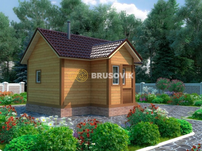 Проект №20 баня из бруса 6х5,5