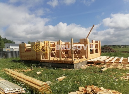 Дом 9х11м из профилированного бруса 145х195мм с рубкой углов &quot;в чашу&quot; по индивидуальному проекту в д. Иванцево, Ивановский р-н