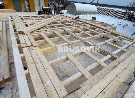 Дом 6х9м из профилированного бруса 145х145мм по индивидуальному проекту в д. Исады, Любимский р-н., Ярославская область