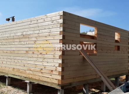 Дом 6х8м по проекту № 66 из профилированного бруса 145х145мм в СНТ Восток, Петушинский район, Владимирская область