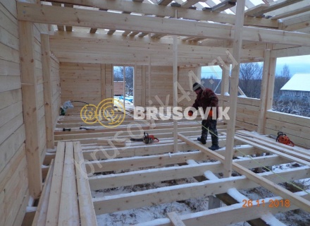  Дом 6,2х12,2 м из профилированного бруса 145х145 мм