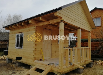 Баня 6х4 м из профилированного бруса 145х145 мм в с. Кудиново, Богородский городской округ, Московская область