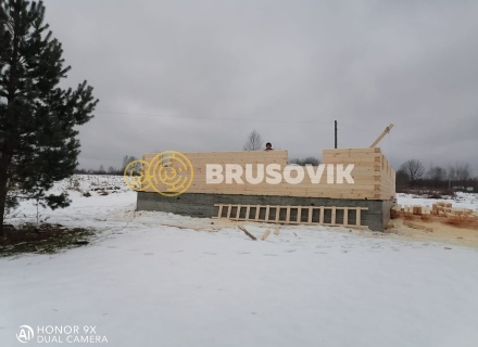 Дом 9х12м из профилированного бруса 145х145 мм в д. Мытишино, Угранский район, Смоленская область