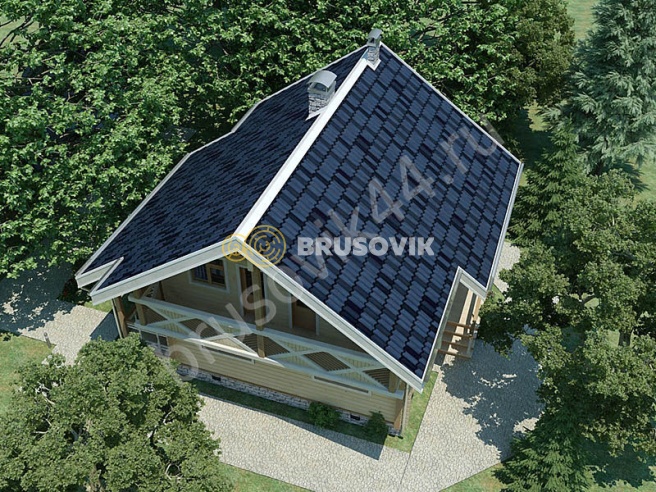 Проект №50 дома из бруса 8x9