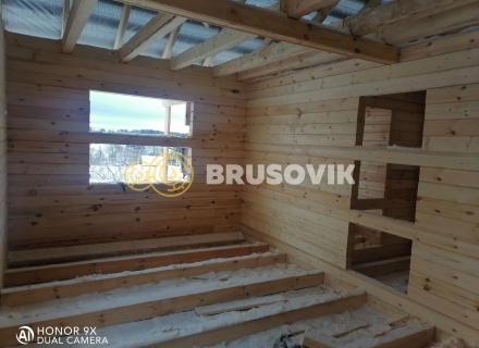 Дом 6х9 м из профилированного бруса 145х145 мм по индивидуальному проекту в д. Скрипово, Заокский район, Тульской области