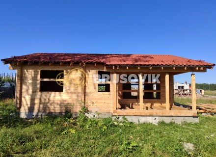 Дом 9х11м из профилированного бруса 145х195мм с рубкой углов &quot;в чашу&quot; по индивидуальному проекту в д. Иванцево, Ивановский р-н