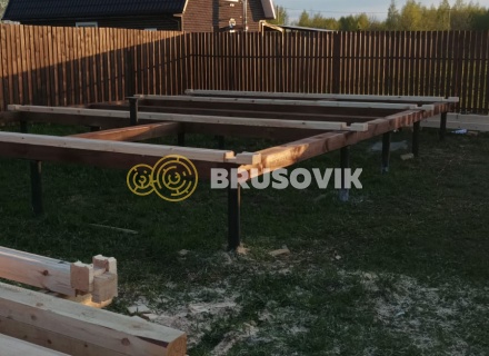 Баня 6х8 м из профилированного бруса 145х145 мм с рубкой углов &quot;в чашу&quot; по индивидуальному проекту в д. Вятчинки, Ивановоская область