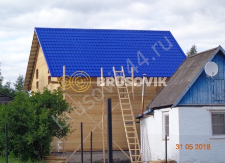 Дом по индивидуальному проекту из обрезного бруса 150х150 мм