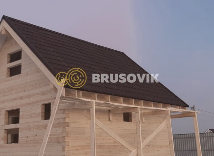 Баня 6х6м по проекту №15 из профилированного бруса 145х145мм в д. Глазово, Можайский район, Московская облать