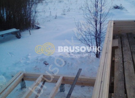 Дом по проекту заказчика из профилированного бруса 145х145 мм